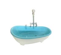 F Fityle Baignoire de Maison de Poupée Accessoire de Meubles de Maison de Poupée Jouet de Modèle de Baignoire pour Poupée de 12 Pouces Cadeaux de Vacances, Bleu