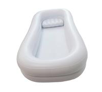 F Fityle Baignoire gonflable chevet, facile à gonfler et à dégonfler, en PVC, confortable, avec bassin à shampoing gonflable, Blanc