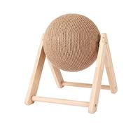 F Fityle Balle à Griffer pour Chat Dotée d'un Support Triangle Bois Massif Naturel et Sisal Résistant Jouet Cercle pour Exercice Félin Adaptée aux Chats et