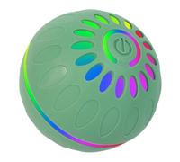F Fityle Balle Interactive Chien Automatique, Balle Jouet Intelligente Lumineuse, Rechargeable USB, Surface Lisse Résistante à la Morsure, Boule Électrique Adaptée au Jeu Intérieur et Extérieur, Vert