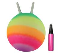 F Fityle Ballon de saut avec poignée et pompe à air pour enfants, coloré, diamètre de 45 cm, pour exercices et sports rebondissants