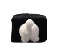 F Fityle Boîte à mouchoirs mignonne, étui à mouchoirs décoratif, distributeur de serviettes pratique en forme de derrière de chat, porte-papier toilette pour, Noir