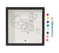 F Fityle Boîte à souvenirs polyvalente et robuste à chargement par le haut, cadre pour billets, fête, amis, animaux de compagnie, Noir 20x20cm