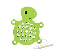 F Fityle Boîte de laçage en bois filetage de filet d'activités jouet plateau de lazage jeu précoce apprentissage pour 3 4 5 ans, Forme de Tortue