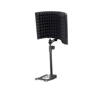 F Fityle Bouclier d'isolation de microphone à 3 panneaux, pare-vent pour équipement d'enregistrement, chant, diffusion, 3 panneaux avec support