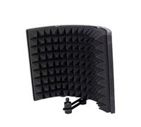 F Fityle Bouclier d'isolation de microphone à 3 panneaux, pare-vent pour équipement d'enregistrement, chant, diffusion, 3 panneaux