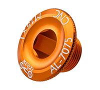 F Fityle Boulon de pédalier de vélo, Couvercle de manivelle de vélo, Boulon de pédalier en Alliage d'aluminium Durable pour BMX, vélos de Route de Montagne, Orange