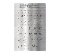 F Fityle Braille Alphabet Board avec des points surélevés Aide à l'enseignement Apprend Braille Braille Brraille Braille English Alphabet, pour les adultes
