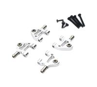 F Fityle Bras oscillant inférieur arrière de rechange pour échelle 1/28, pièces de rechange robustes et fixes, faciles à installer, accessoire pour voiture RC, Argent