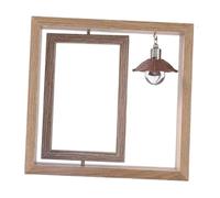 F Fityle Cadre photo rotatif Cadre photo Maison Vertical École Cadeaux de mariage Table Rustique Fête En bois Décoration de la maison Décoratif, 20.3 Cm X 21 Cm