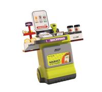 F Fityle Caisse Enregistreuse pour Enfants, Jeu D'épicerie, Ensemble de Nourriture, Décor Amusant avec Ornement, Magasin, Supermarché pour Filles de 3 Ans, Vert