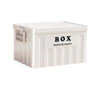 F Fityle Caisse Utilitaire avec Poignées, Bac de Rangement Empilable avec Couvercle, Grande Boîte de Rangement en Plastique, Contenant pour Collations, Jouets, Outils, Transport