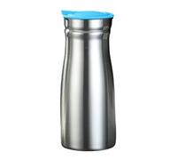 F Fityle Carafe à café isotherme en acier inoxydable de 1 L, distributeur de boissons, pichet à eau idéal pour les, les mariages, le camping, les magasins, Bleu Sans Poignée