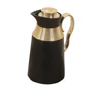 F Fityle Carafe isotherme, bouilloire isotherme, cafetière portable et créative de grande capacité pour la cuisine, les fêtes et le thé, Noir