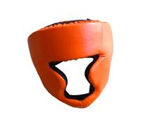 F Fityle Casque de Boxe pour Adultes, Protection pour Le Visage, Le Sparring, Le Taekwondo, Le Muay thaï, la Lutte, Le Sparring, pour Femmes et Hommes, Orange