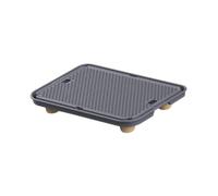 F Fityle Cat Litter Tray Mat Uriner Piped Mat Mesh Lavable Washipproof Litter Pipe Tapping Mat Litter Pad pour Les Accessoires pour Chats, Gris Foncé