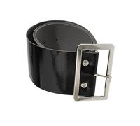 F Fityle Ceinture de Père Noël de Noël, Ceinture Noire avec Boucle en métal, Ceinture de Costume de Père Noël, Ceinture de Pirate pour Accessoires de Costume, Boucle argentée