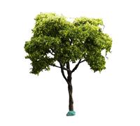 F Fityle Cerisier artificiel en fleurs pour décor de, maquette de train miniature à monter soi-même, ornement de jardin, fleur miniature, Vert, 15.5 Cm