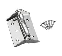 F Fityle Charnière de porte à ressort à fermeture automatique avec vis, ferme-porte automatique fiable pour accessoires de cuisine et de salle à manger, Argent