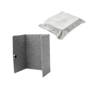 F Fityle Chauffe-pieds électrique, 5 réglages de température, silencieux, à placer sous le bureau, idéal pour l'hiver à la maison ou au bureau, Gris avec Couverture