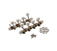 F Fityle Chevilles de réglage de guitare, 2 pièces, chevilles de réglage de mandoline, clés de réglage de remplacement en métal, têtes de Machine de guitare, Argent