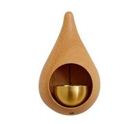 F Fityle Cloche de Bienvenue pour commerçants, Carillon à Vent Rustique, Petite Sonnette de Porte en Bois, Sonnette pour Restaurants, arrière-Cours, Bureaux, Brun