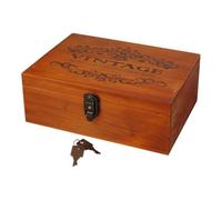F Fityle Coffret à Bijoux Coffre de Souvenirs Boîte à Trésors en Bois Clé Verrouillable pour Organisation Bijoux Accessoires Mode Chambre Coiffeuse Femme Occas, 322x237x122 cm