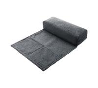 F Fityle Coussin Appui-tête Ergonomique Amovible et Antidérapant avec Fermeture éclair pour Chaise Longue et Canapé, Gris