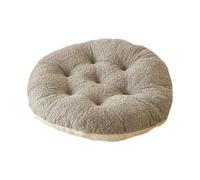 F Fityle Coussin de Chaise Suspendue de Jardin 60 x 60 cm, Lavable et Confortable, Rond, pour siège d'extérieur, pour la Maison ou la pelouse, Gris Blanc