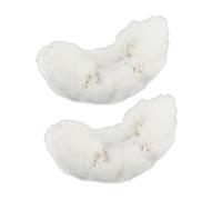 F Fityle Couvre-s de Patins à Glace, Protecteur de de Patin à Glace, Couverture de Patinage Portable en Peluche pour Hommes et Femmes, Accessoires, Blanc