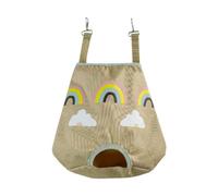 F Fityle d'alimentation pour Petits Animaux, Pochette Suspendue, mangeoire à Foin, Cochon d'Inde, hérisson, Rangement à 1 Trou avec mousquetons,