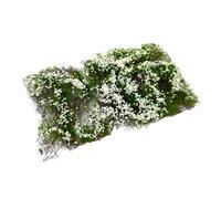 F Fityle de fleurs, touffe d'arbustes de plaine, bricolage, groupe de végétation florale en touffe d'herbe pour dioramas, aménagement de terrain, Blanc
