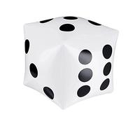 F Fityle Dés gonflables géants jouets cubes gonflables de plage dés nouveauté jeu de fête dés pour accessoires de scène activités de jeu familial intérieur, Blanche