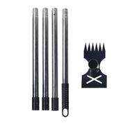 F Fityle Désherbeur Manuel à Deux Fonctions, râteau à désherber Robuste pour Jardin, terrasse, allée et aménagement paysager. Usage Domestique, Poignée à 4 Sections