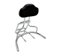 F Fityle Dossier Passager, Support de Porte-Bagages avec Coussin de Dossier, Barre Sissy en Métal pour, Porte-Bagages Arrière, Argent