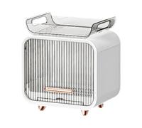 F Fityle Égouttoir à biberons pour bébé avec égouttoir, boîte à couverts d'allaitement portable, armoire porte-biberons, facile à nettoyer, Short Blanc