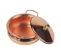 F Fityle en cuivre pour cuisinière, à induction de belle forme avec couvercle, casserole en cuivre, ustensiles de cuisine, chaude pour, 20CM