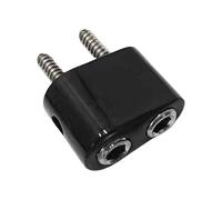 F Fityle Ensemble chevalet et cordier pour guitare électrique sans tête, sillet simple, pièces détachées métalliques, accessoires de modification pour guitares, Verrou de Remontage Noir