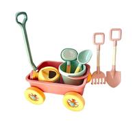 F Fityle Ensemble de chariot de jeu de simulation, jouet d'extérieur, outil de jardin, véhicules à moteur multicolores, jouet de plage, chariot pour enfants, ROSE