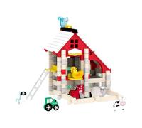 F Fityle Ensemble de construction de maison en bois, jouet d'apprentissage d'ingénierie, ensemble de modèles de construction de capacité pratique, Ferme