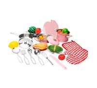 F Fityle Ensemble de Cuisine 25 pièces pour Enfants et Tout-Petits, réaliste, pour Un Apprentissage précoce interactif, Batterie de Cuisine Robuste et