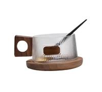 F Fityle Ensemble de Tasses à Café Japonaises avec Soucoupe pour L'heure du Thé, Poignée Carrée