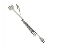 F Fityle Escrime Épée Corps Cordon, Fil Transparent à Tête d'Escrime Fil Pince Fiche à 2 Broches/Fiche à 3 Broches, Blanc