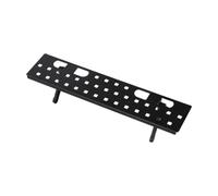 F Fityle Étagère Supérieure de Téléviseur Support de Rangement Réglable Plateforme pour Écran Plat et Fixation pour Décodeur en Acier Au Carbone Adaptée pour, 10x45cm avec Trou