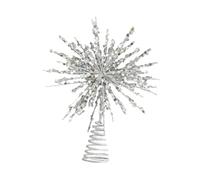 F Fityle Étoile de Sapin de Noël Scintillante, décoration créative et Polyvalente pour la Maison, l'extérieur et Les Mariages. Idéale pour décorer Un Sapin, Argent