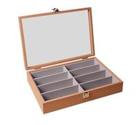 F Fityle Étui de Rangement pour Lunettes de Soleil, Présentoir pour Lunettes de Soleil, Pouvant Contenir Plusieurs Paires de Lunettes, Bijoux Multi-usages, Mon, avec Couvercle En Palissandre