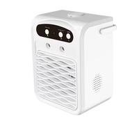 F Fityle Éventail de Refroidissement du climatiseur Portable Ventilateur de Refroidissement à Faible Bruit USB RECHARGÉE PETTEUR PETTEUR PECILLEUR AIR pour LA, Blanc
