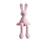 F Fityle Figurine de lapin assis, statuette de lapin, sculpture animale mignonne, art abstrait de collection pour bureau, vitrine, salon, maison