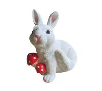 F Fityle Figurine de lapin de Pâques, décoration de Pâques peinte à la main, artisanat de qualité, sculpture de lapin, statue de lapin pour chambre ou bureau, Style B