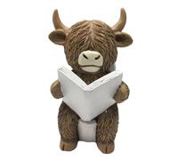F Fityle Figurine de vache des, décoration de bureau, en résine, à collectionner, pour salle de bain, bureau, cheminée, chambre à coucher, Lire sur Les